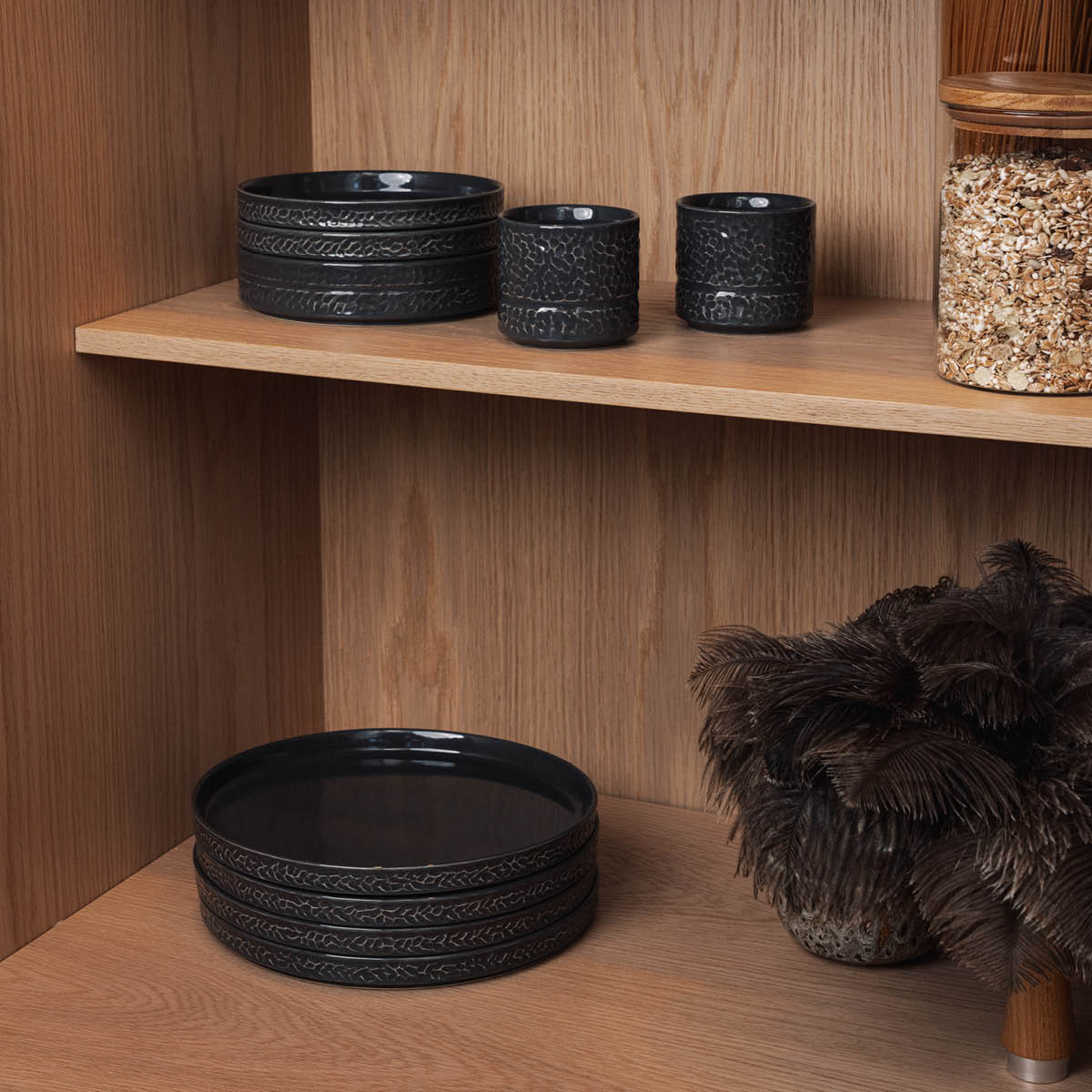 Vargen & Thor Servisen C mugg 26 cl 4-pack antracit