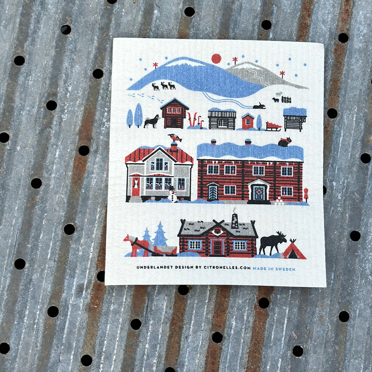 Citronelles Scandinavian Mountains disktrasa 20x18 cm winter mountains