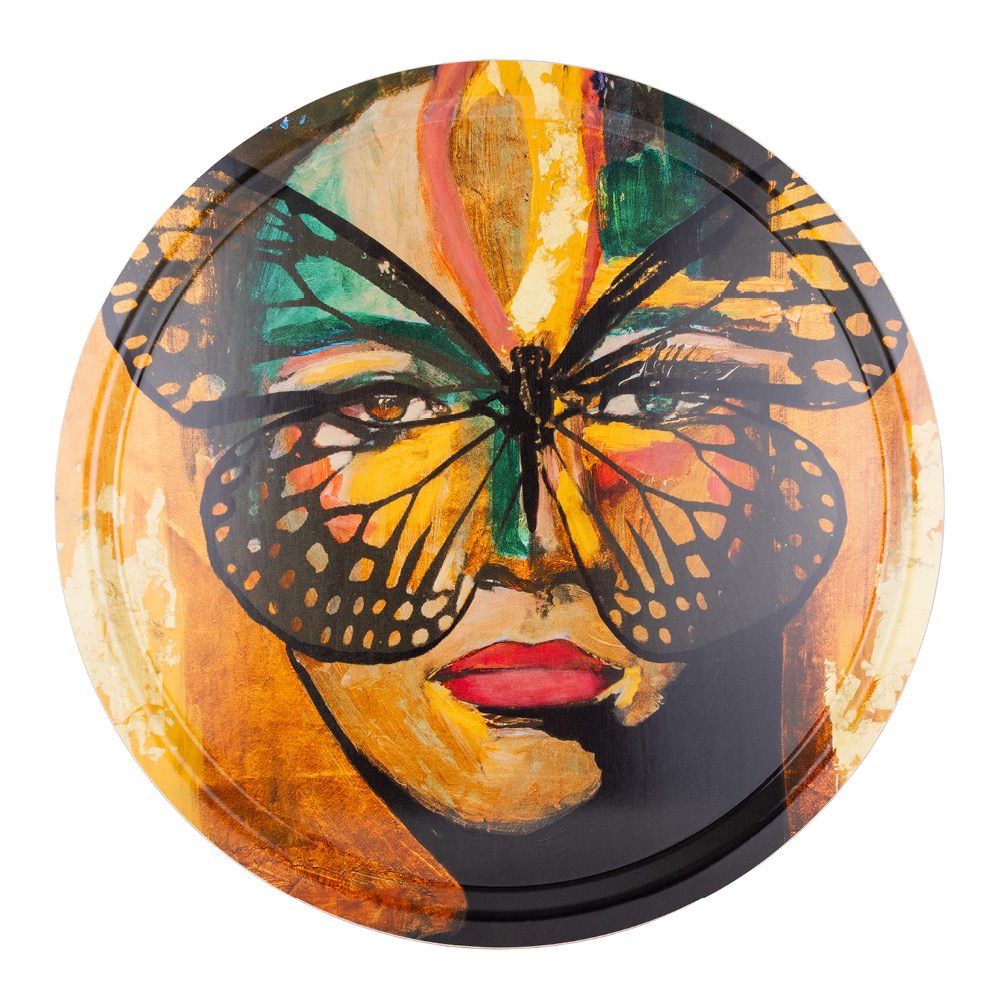 Carolina Gynning Bricka 46 cm golden butterfly