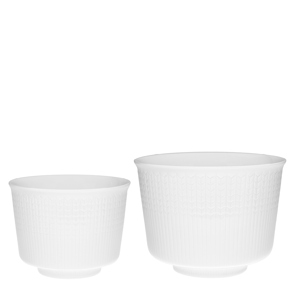 Rörstrand Swedish Grace blomkruka 20x15 cm snö/vit
