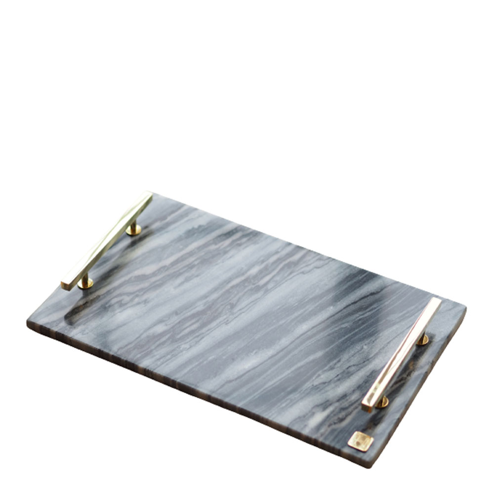 Hilke Bricka Marmor 40,5x25,5 cm Mässing