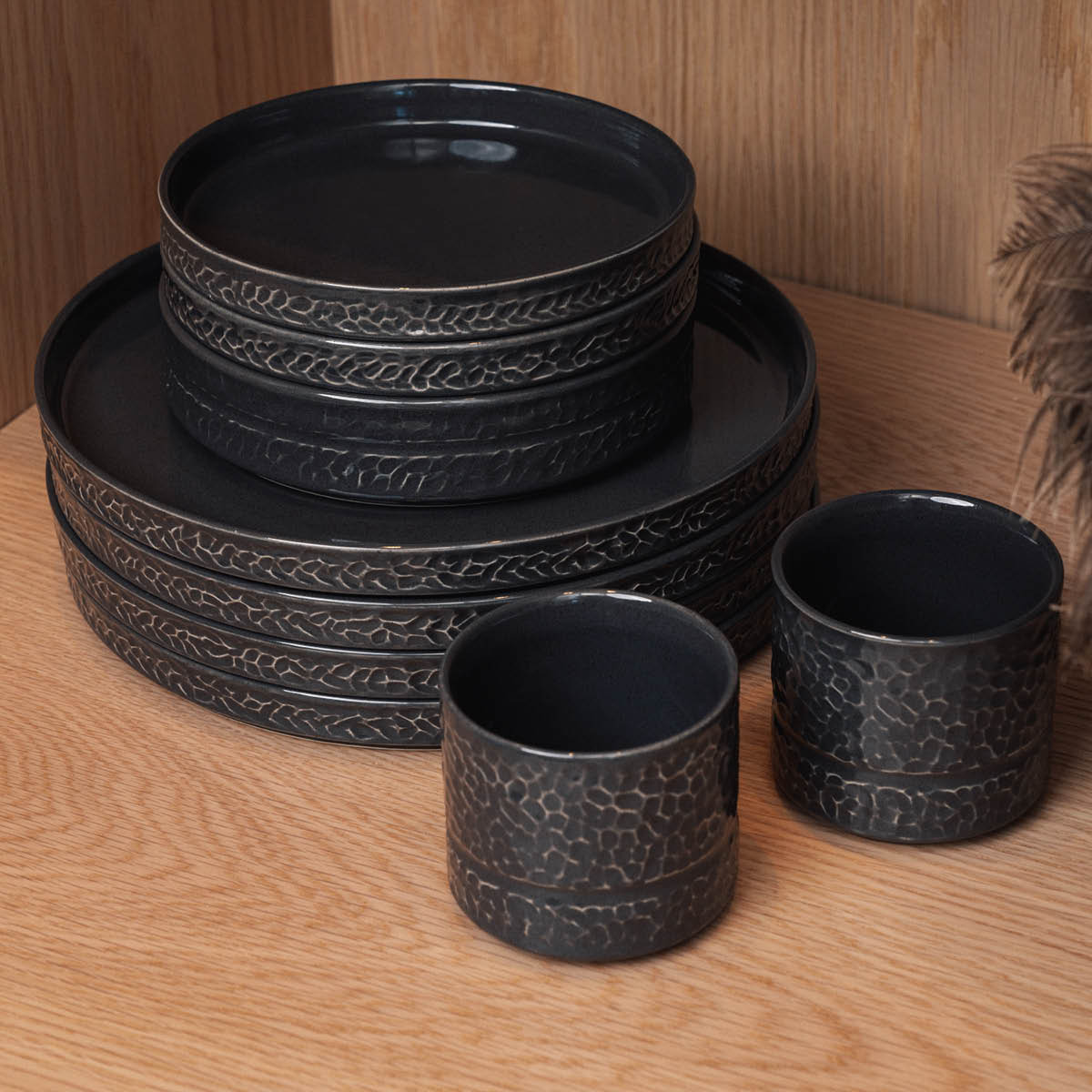 Vargen & Thor Servisen C assiett 17,2 cm 4-pack antracit