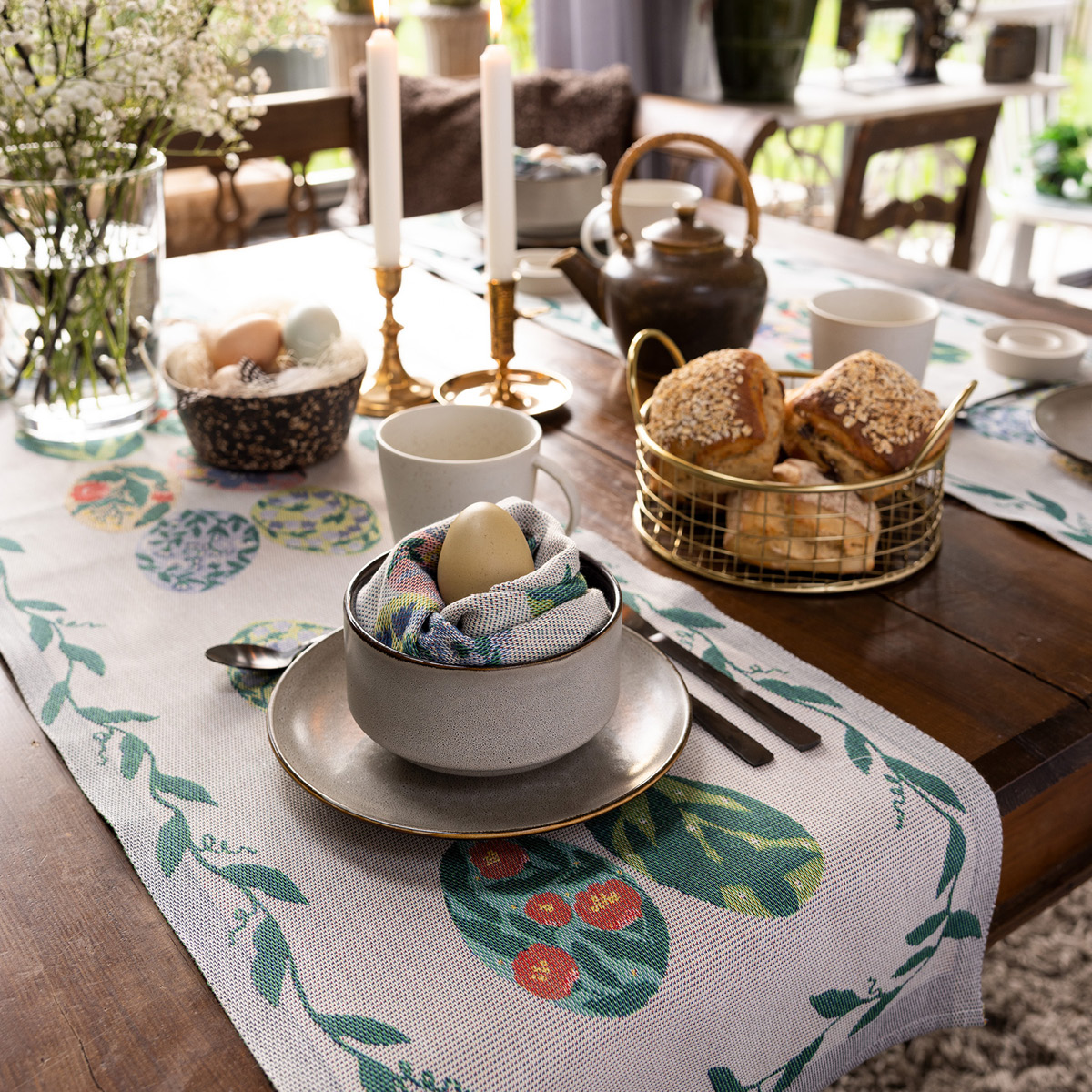 Ekelund Egg Collection Bordslöpare 35x120 cm Flerfärgad