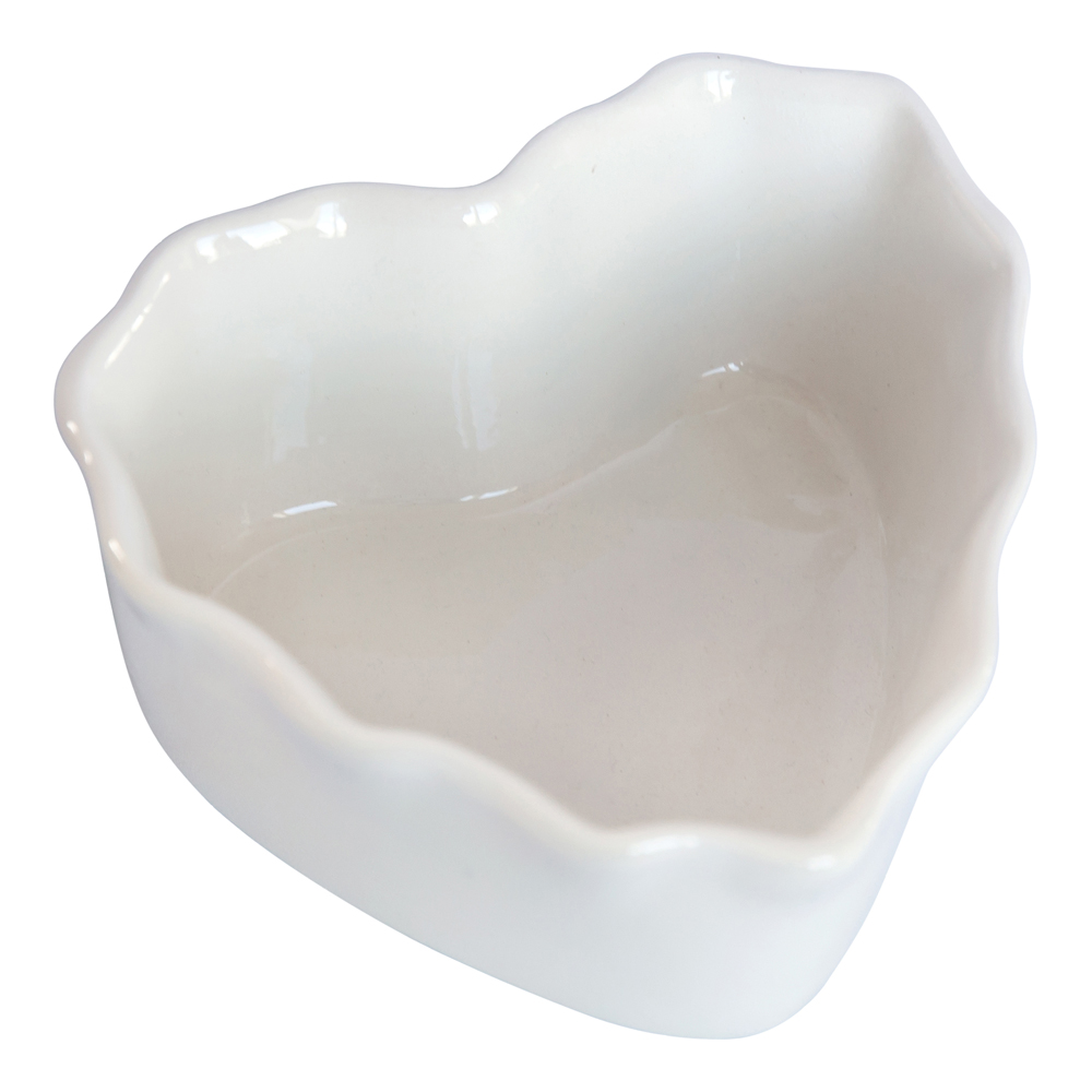 Gerbera Provence Hjärtformad Skål 11 cm Vit