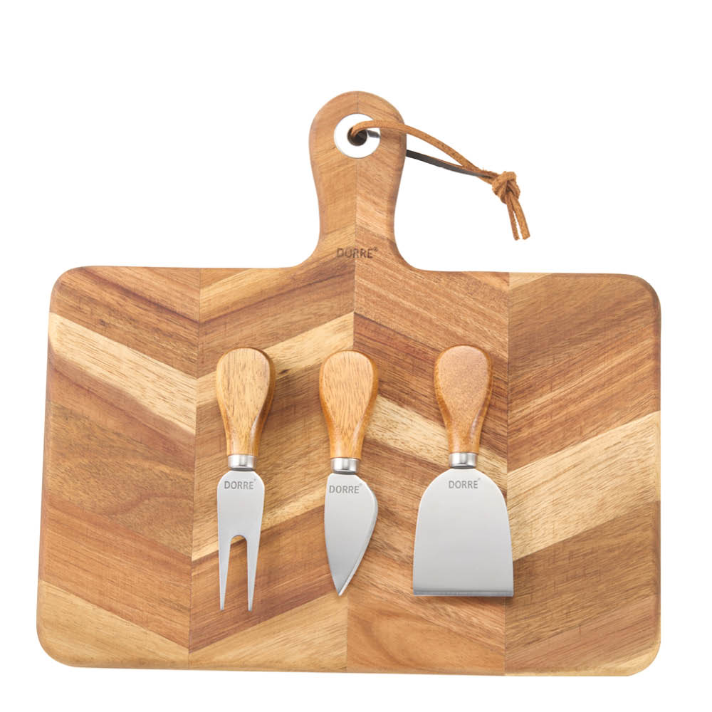 Dorre Ollie ostset ostbricka 29x30 cm med 3 verktyg