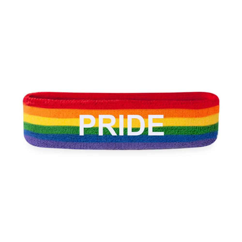 Custom Embroidered Rainbow Headbands
