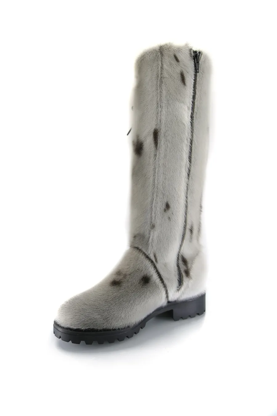 Bottes en fourrure de Loup Marin naturel - Margot