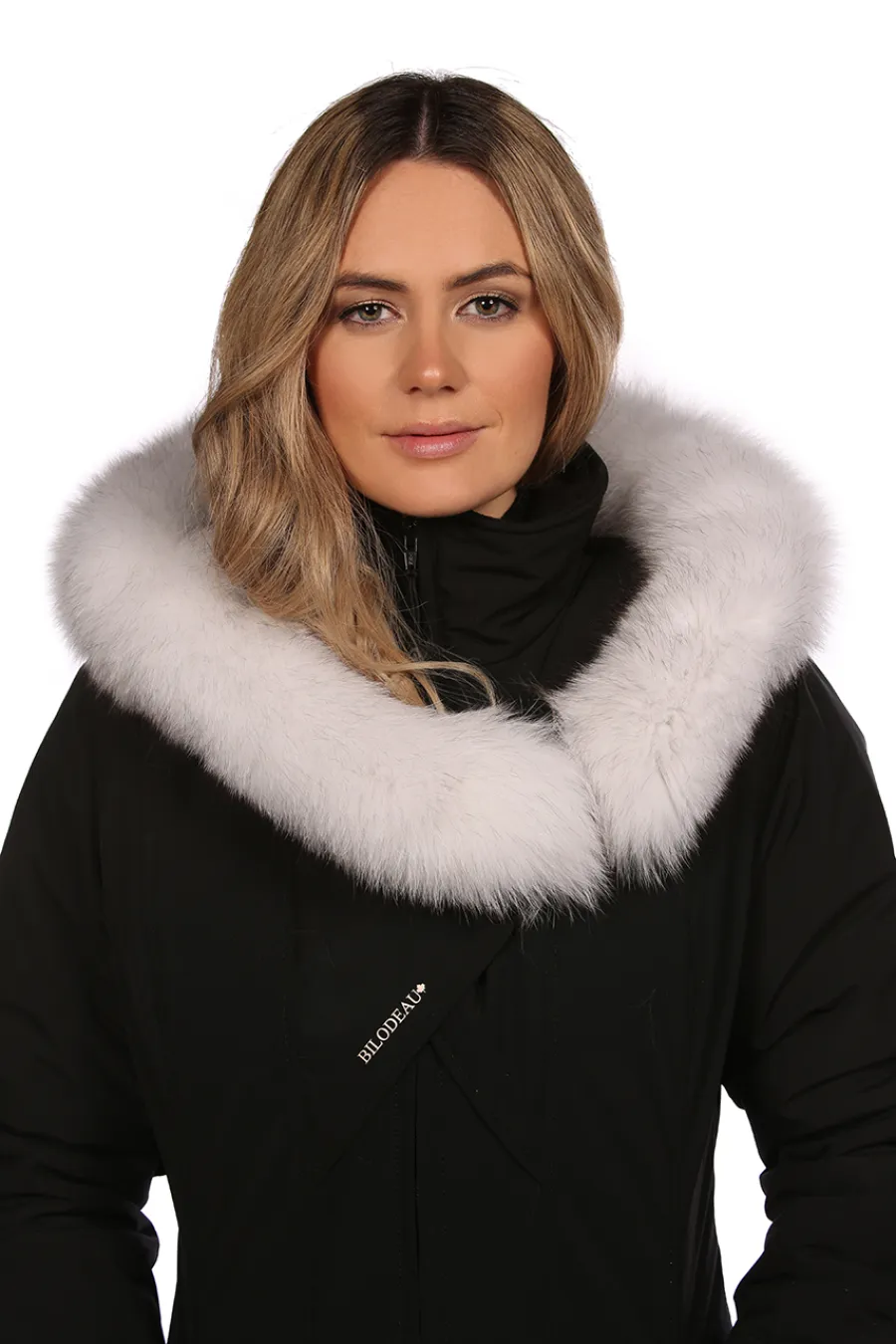 Bande en V fourrure de Renard Bleu