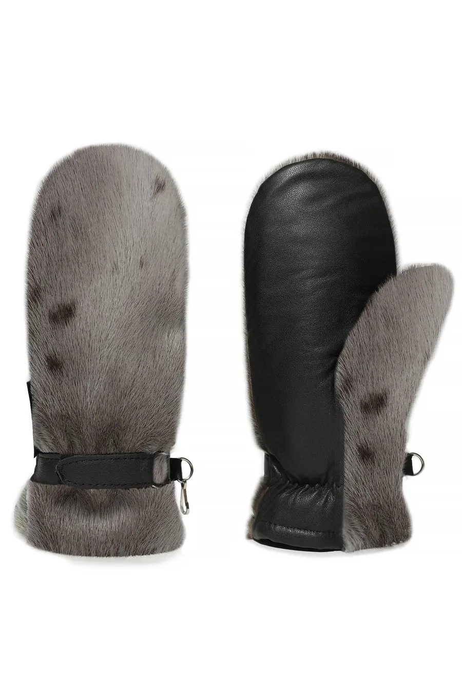 Mitaines en fourrure de Loup Marin naturel - Courtes