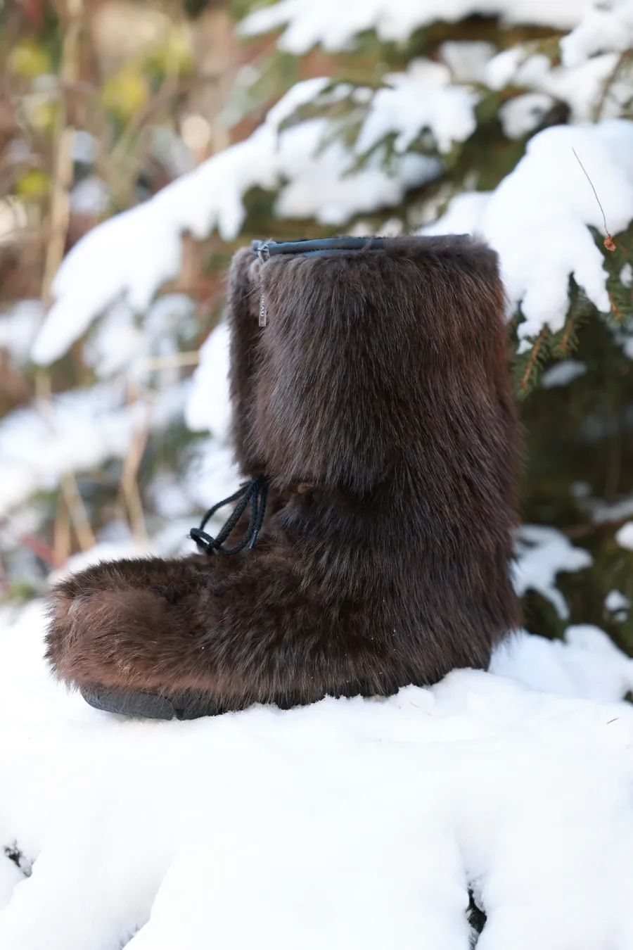 Bottes en fourrure de Castor naturel - Blizzard