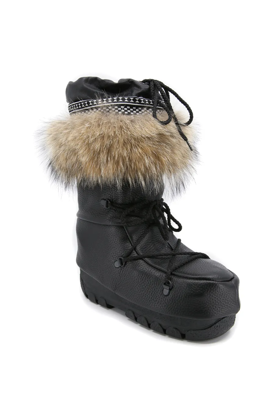 Bottes en cuir et coyote- Mukluks