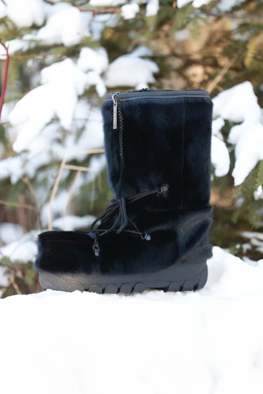 Bottes en fourrure de Loup Marin noir - Blizzard