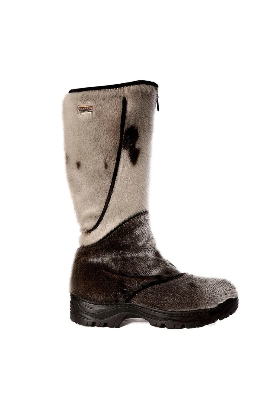 Bottes en fourrure de Loup Marin naturel - Semelle traction - Kiona