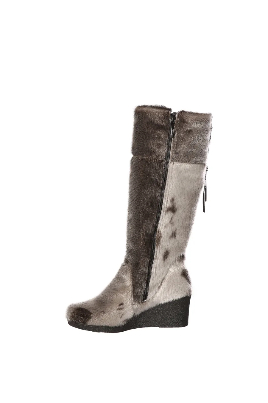 Bottes en fourrure de Loup Marin naturel - Noueva