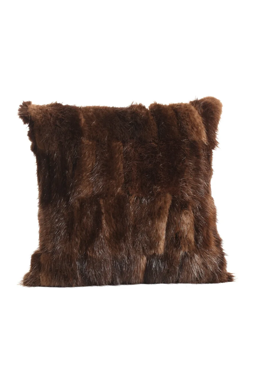 Coussin en fourrure de Castor naturel - Damier
