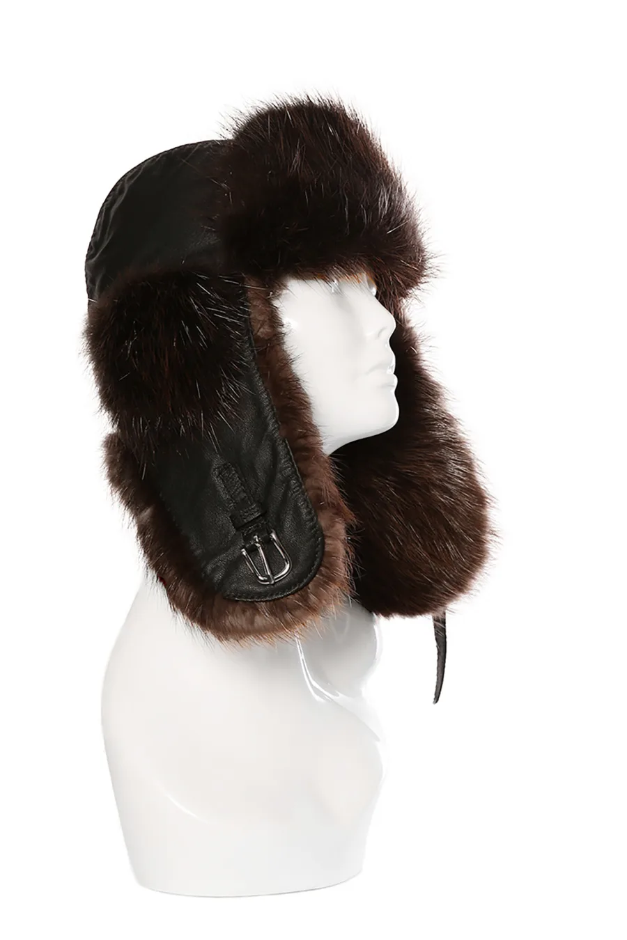 Chapeau en fourrure de Castor naturel - Aviateur