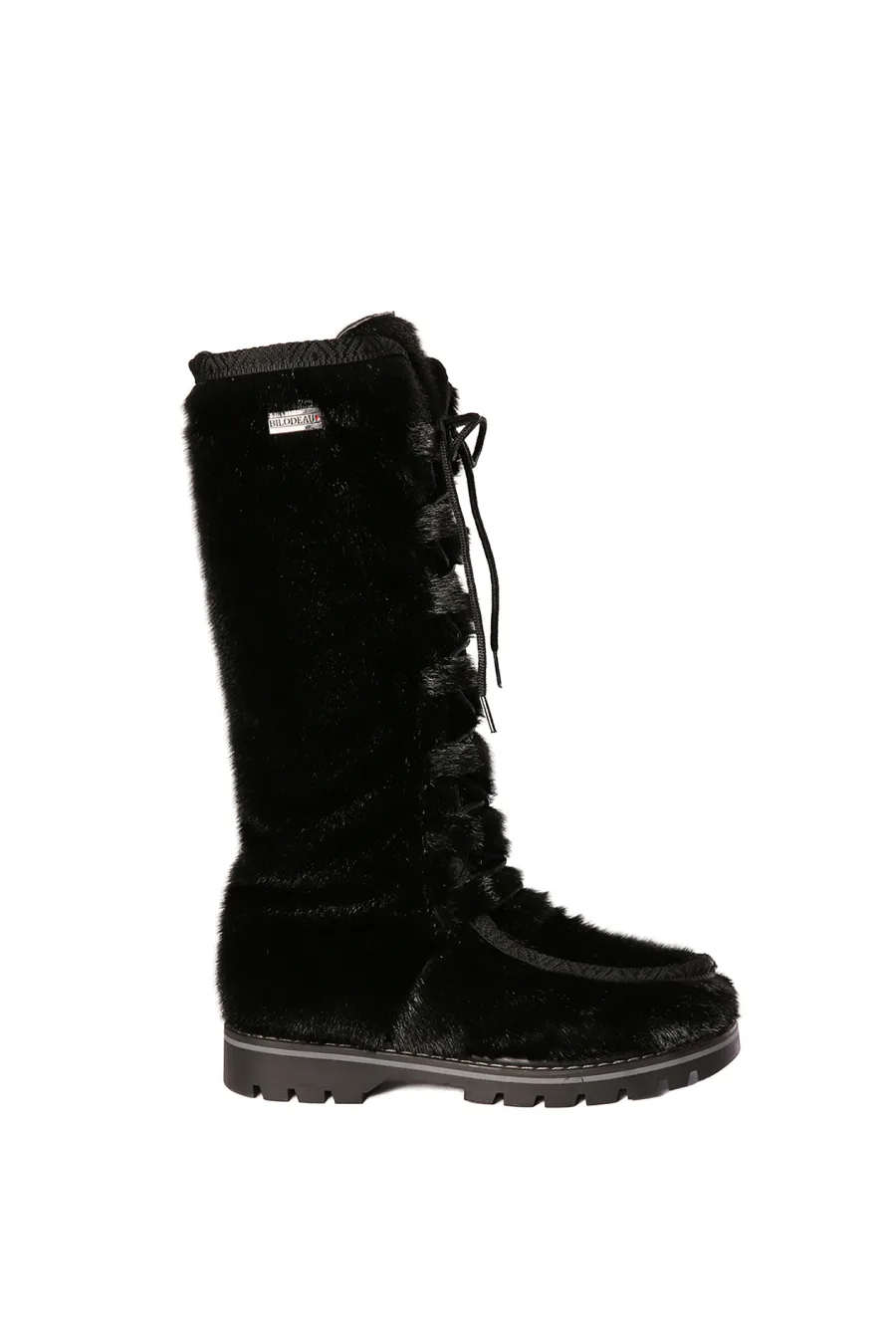 Bottes de fourrure en Loup Marin noir - Clara