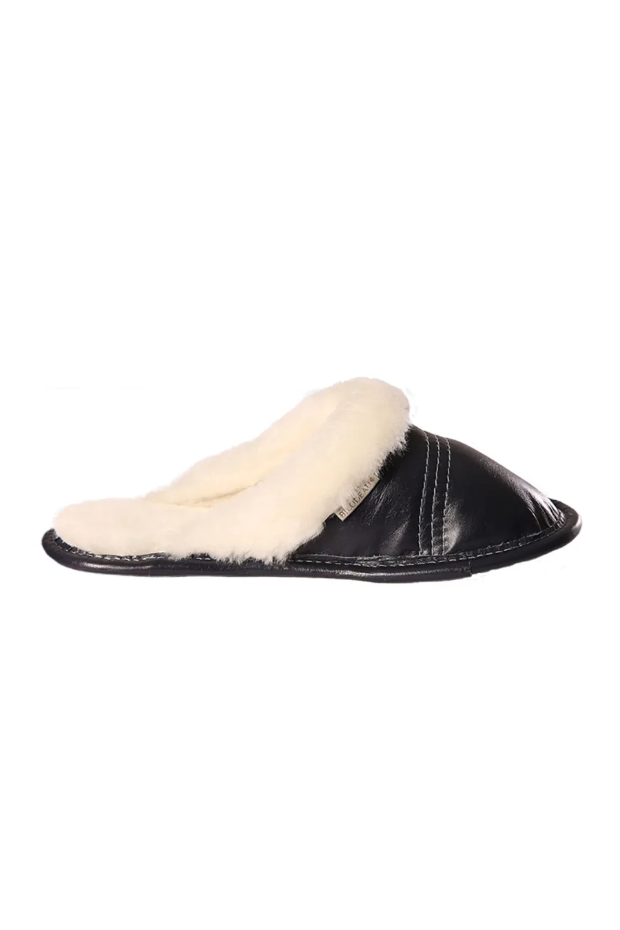 Mules cuir et Mouton blanc