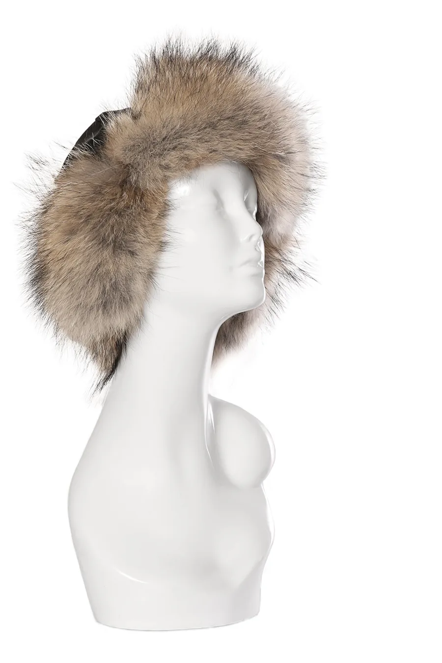 Chapeau en fourrure de Coyote naturel - Masai