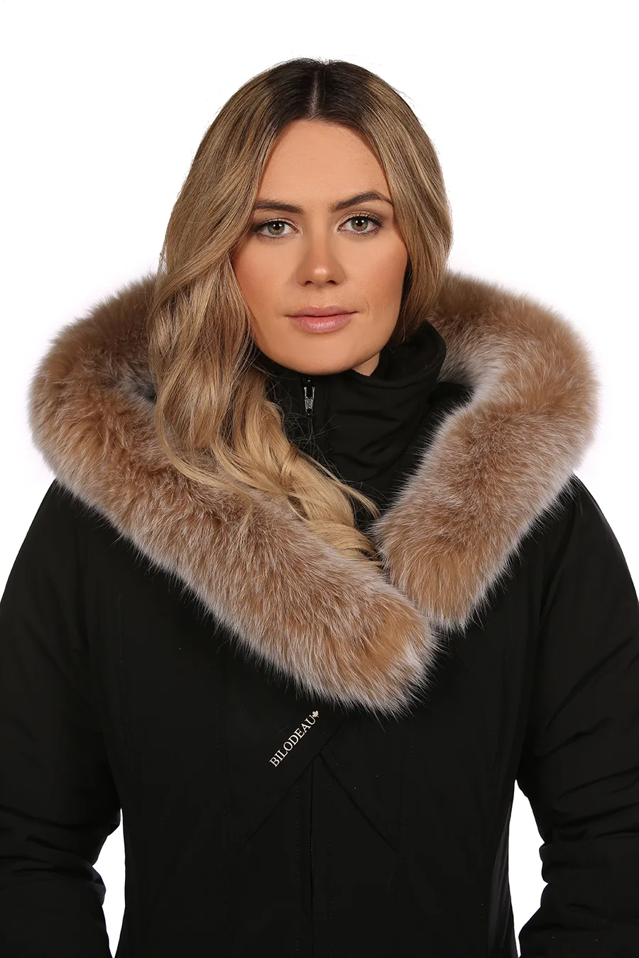 Bande en V fourrure de Renard Blush