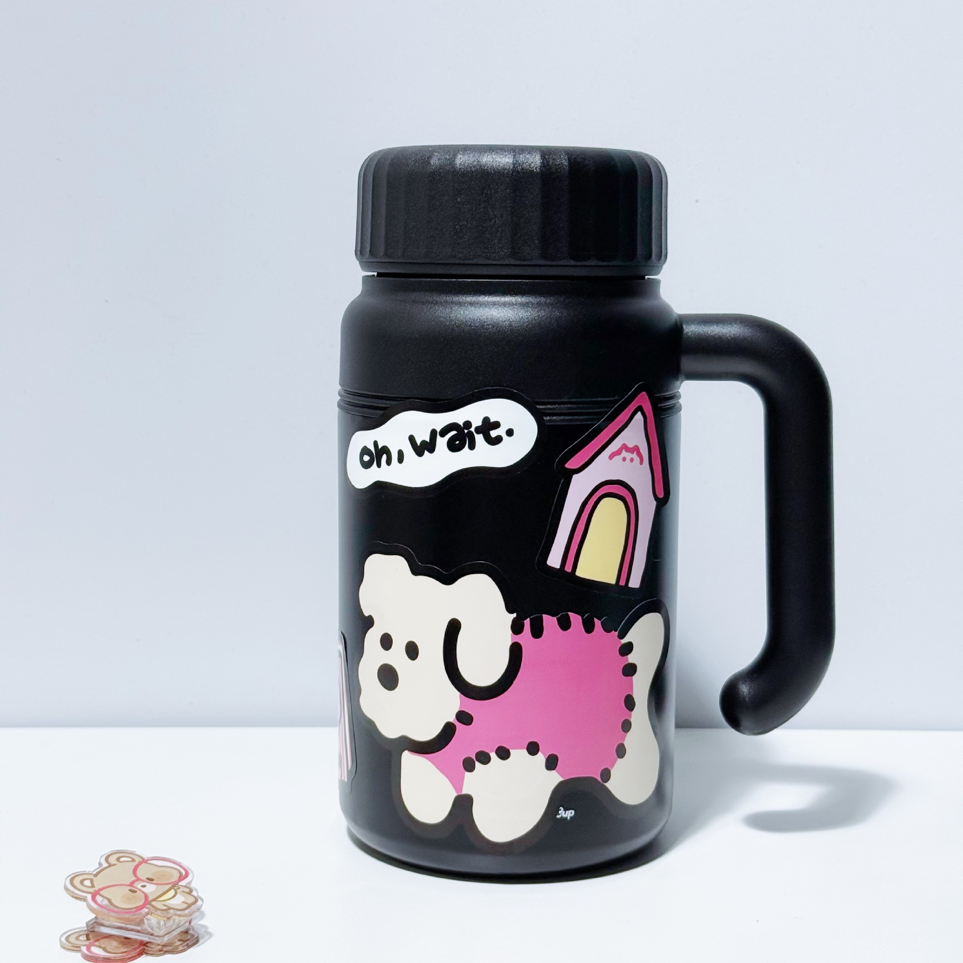 Cartoon Dog Themed Insulated Mug