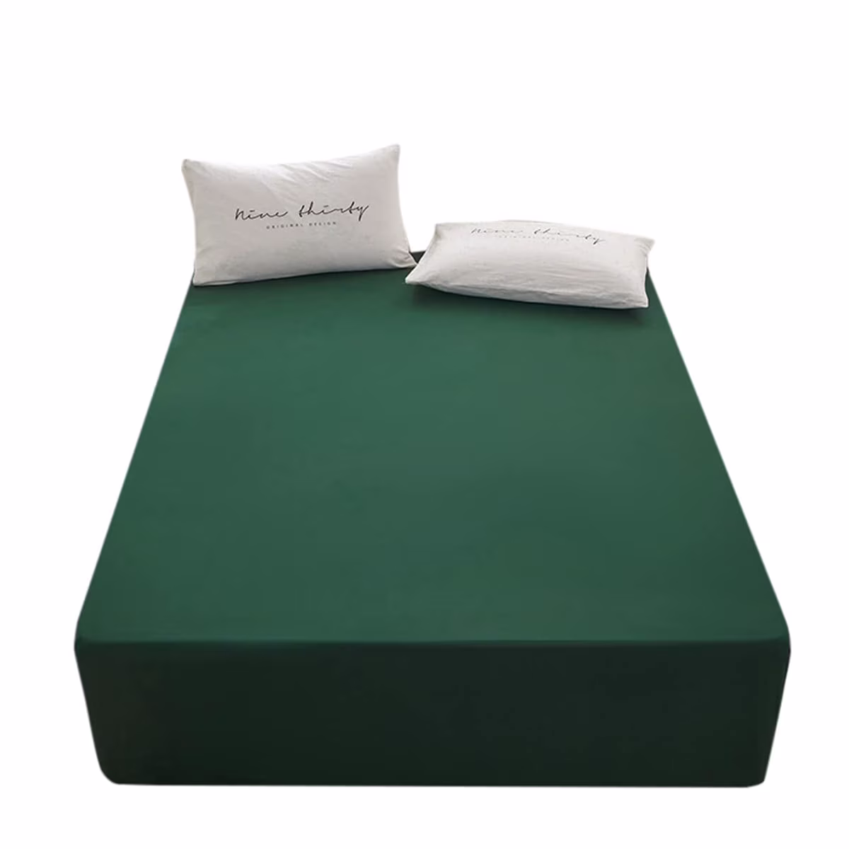 Microfiber Queen Fitted Sheet 60x80 Inches, Deep Pocket 15 Inch, 360° Elastic Edges, Wrinkle Resistant, Hypoallergenic Bedding, Easy Care, Dark Green