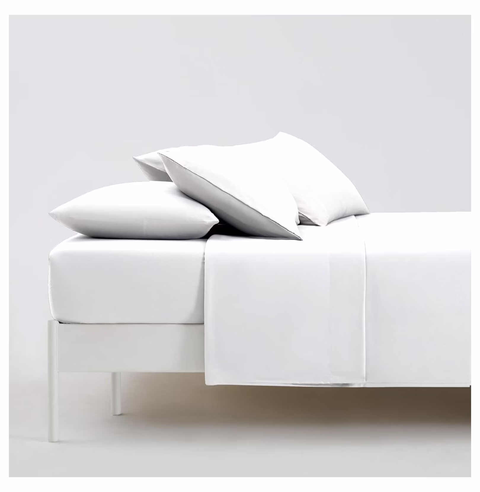 2-Pack Flat Sheets Only, Twin Size White Sheets, 66" x 96" Twin Top Sheet is Oversized to Cover Deep Pockets, Hotel Quality Flat Sheet Set of 2, Bright White