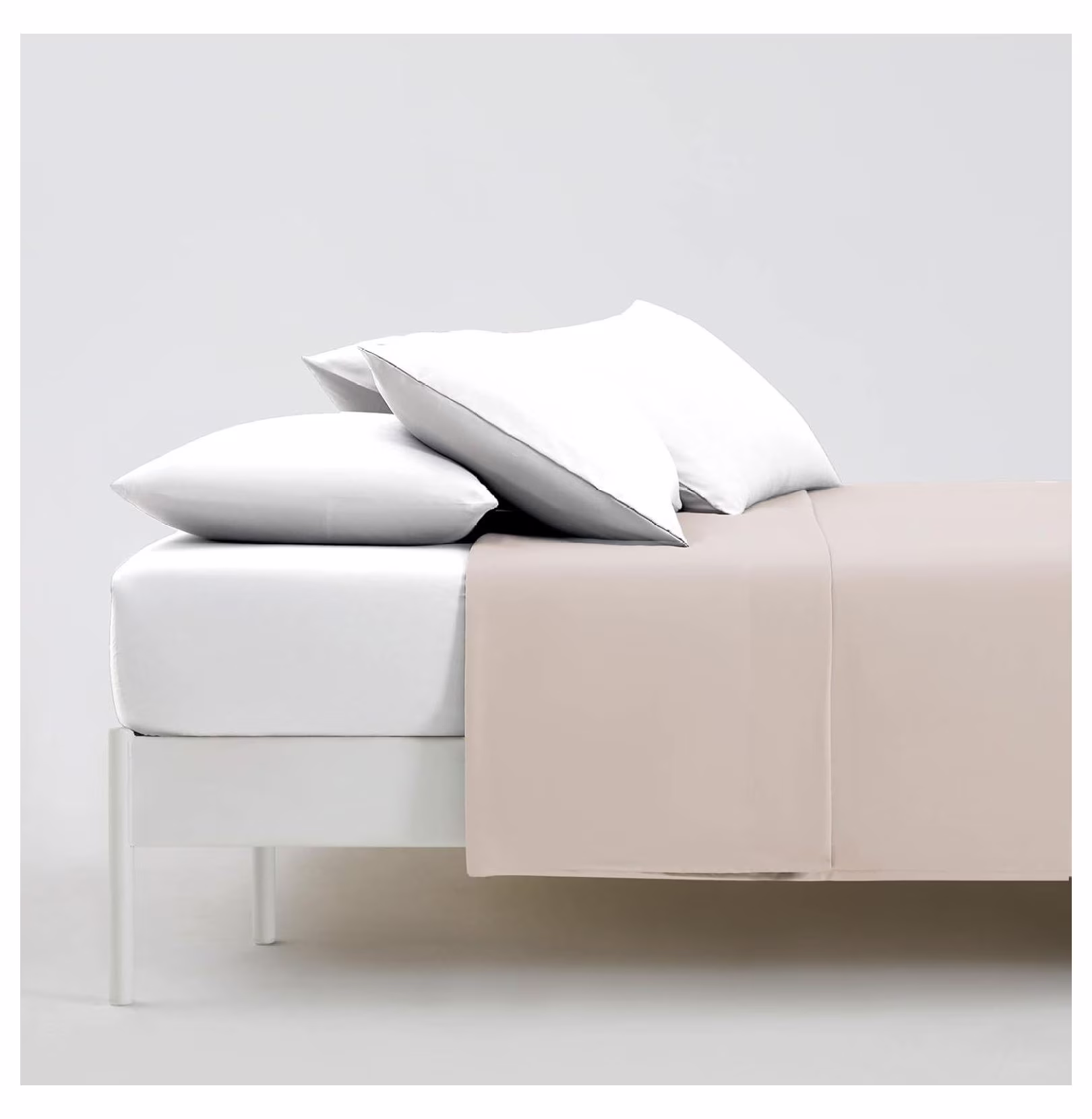 2-Pack Twin Flat Sheets Only, Soft Microfiber Oversized Bed Sheets, 66" x 96" Twin Size Top Sheet Stays Tucked on Deep Mattresses, Flat Sheet Set, Bone