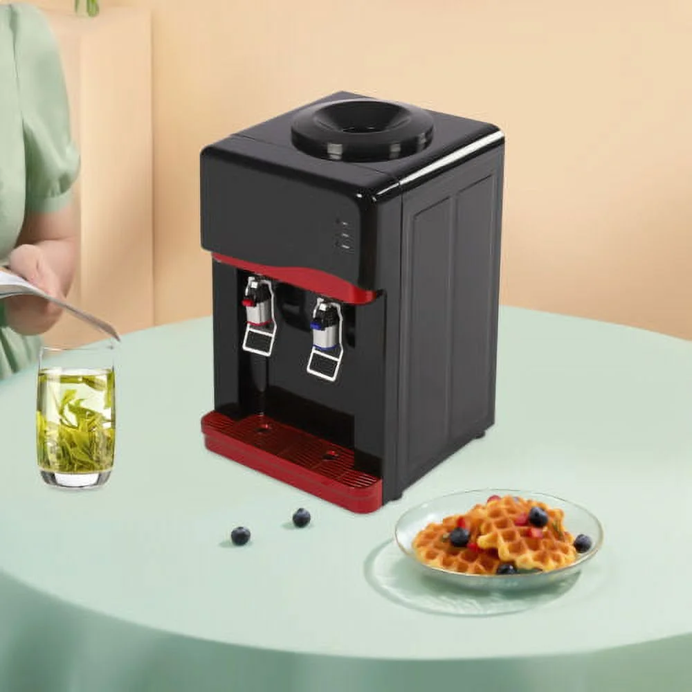 Hot & Cold Water Dispenser Cooler W/child Safety Lock Drinking Fountain Desktop