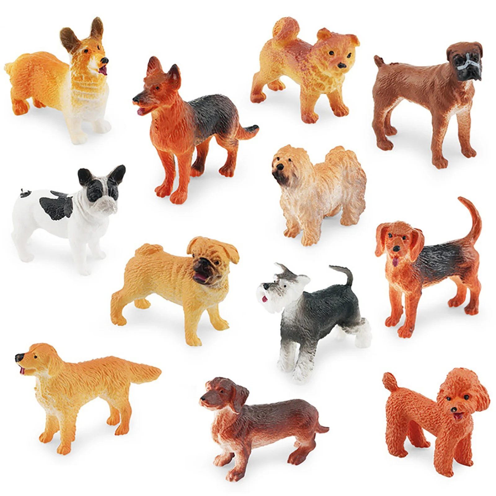 Tarmeek 12PC Colorful Simulation Lizard Mini Animals And Small Animals Suit Model Ornaments Christmas Gifts for Kids 3-12Y