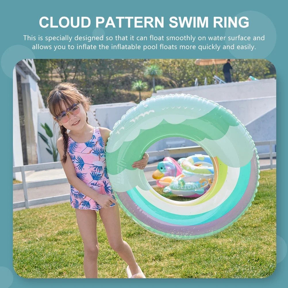 Floating Swimming Ring Beach Inflatable Swimming Ring Sequin Design Swimming Ring