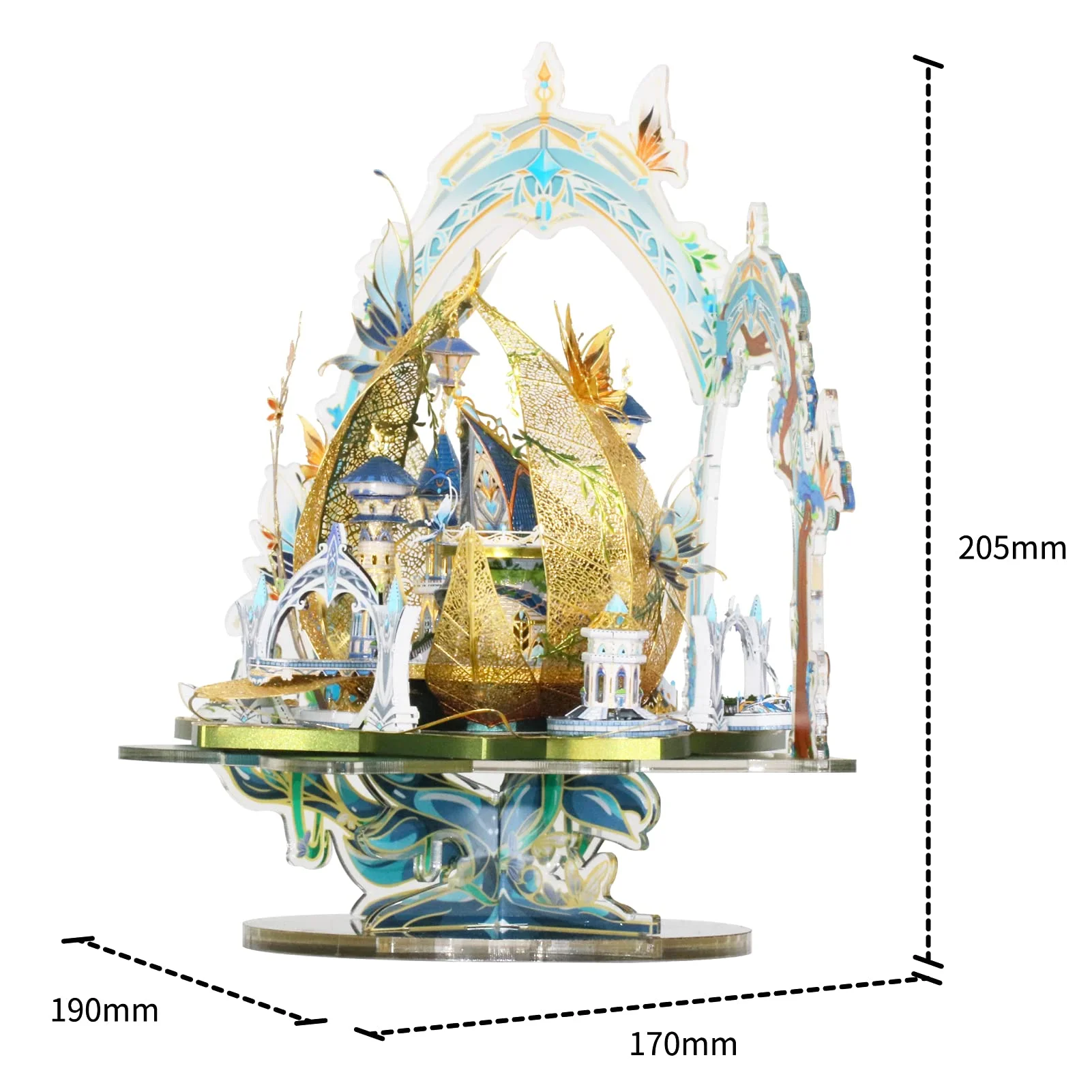 MU Elf Series 3D EC36&nbsp;Puzzles Metal Model Kits Fairy Castle Cinderella Princess DIY Kits for Adults, Angel Tales Miniature Dollhouse Building, Festival Birthday New Year Xmas Gift
