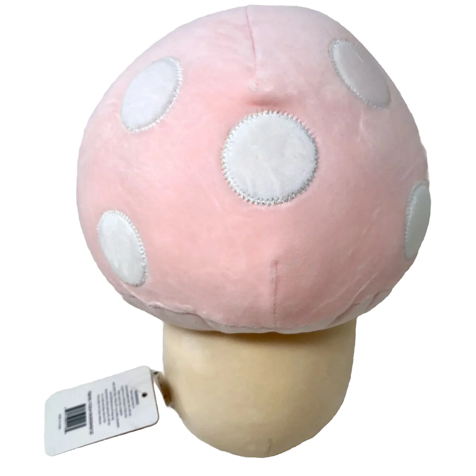 Pink Mushroom Soft Plush Toy Smiling Face Plant Vegetable Plushie 9 inch