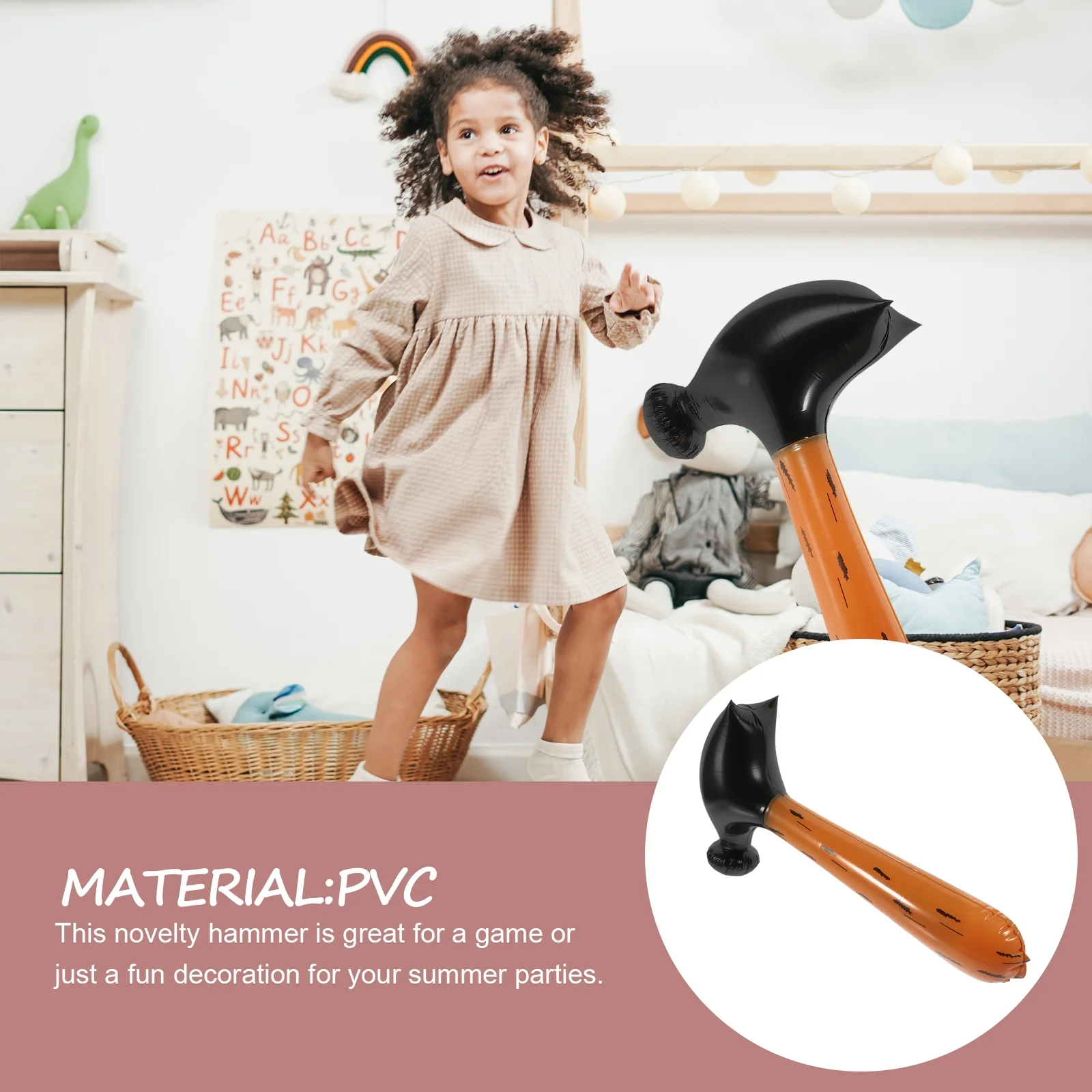 5pcs Inflatable Hammer Kids Toys Inflatable Hammer Large Handle Hammer Kids Hammer Toy