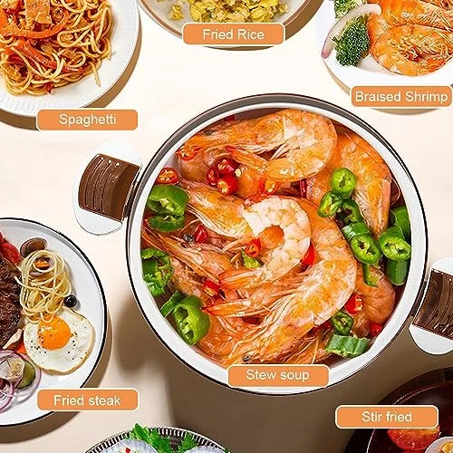 Non-stick Enamel Micro Pressure Cooker, 2023 New Push-Pull Lock Pressure Cooker Soup Stew Pot Enamel Soup Pot, 8L Large Capacity Multifunctional Plumpy Non-stick Micro Pressure Pot (White)