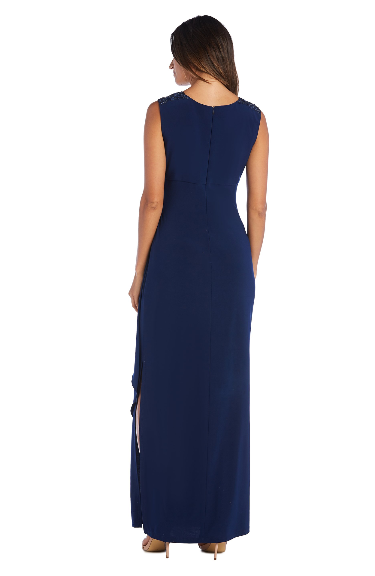 R&M Richards Women's Sleeveless Sequin Gown