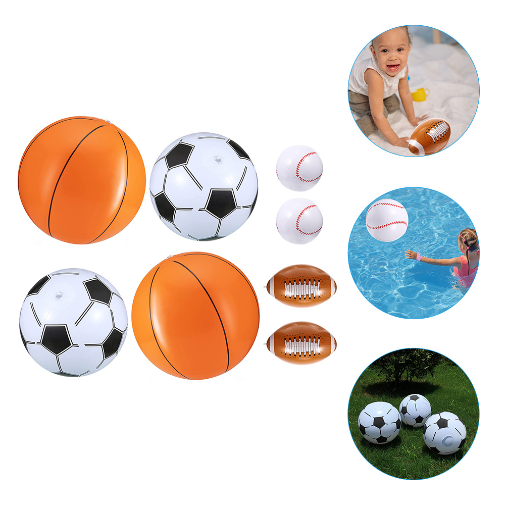 16 Pcs Beach Ball Set Decorations Simulation Toys Ornament Inflatable Baseball Child Toddler