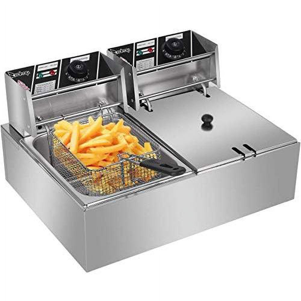 5000W Deep Fryer, 12L Electric Dual Deep Fryer