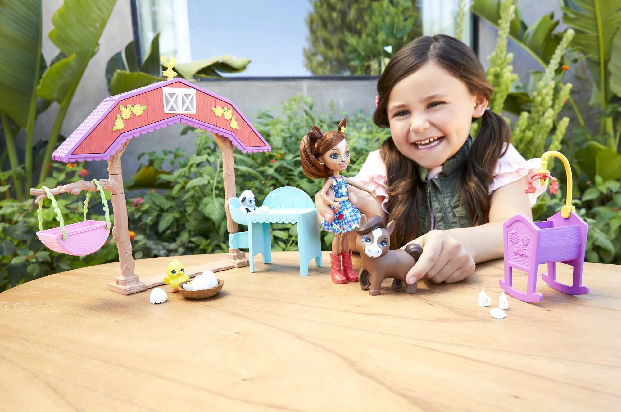 Enchantimals Barnyard Nursery Playset With Haydie Horse Doll & Trotter