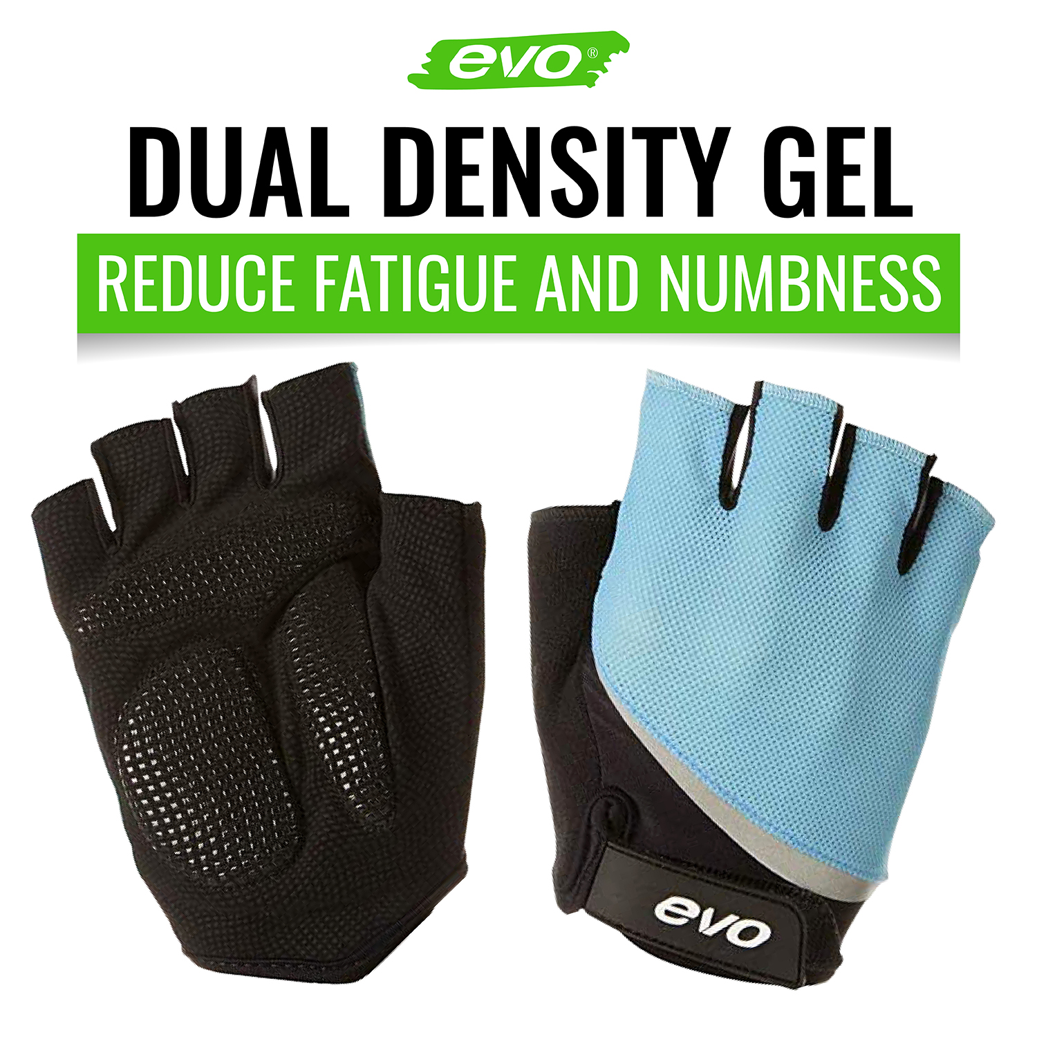 EVo Women's Biking Gel Padded Short Finger Gloves Breathable Non-Slip Shockproof Cycling Gloves For Outdoor Riding