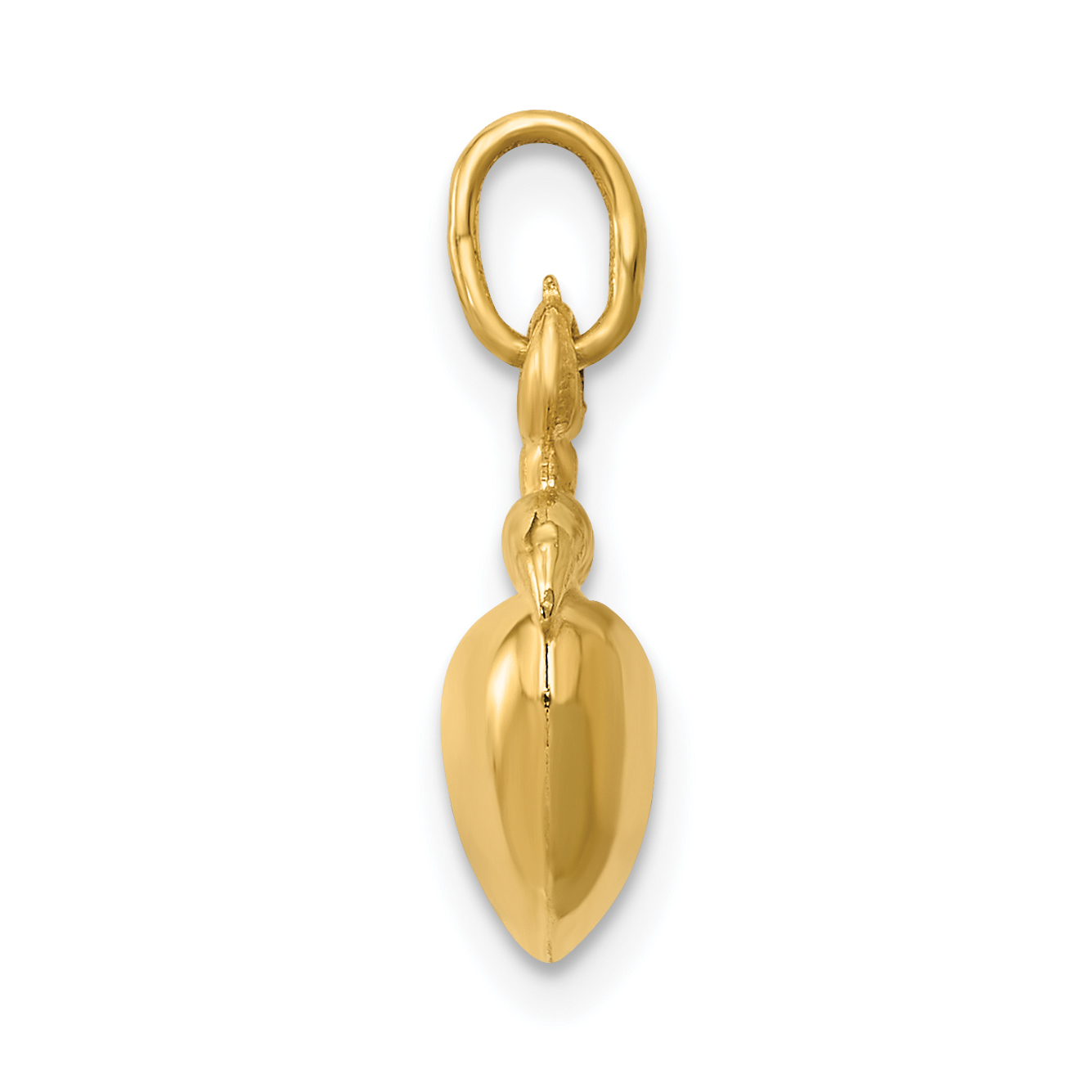 Carat in Karats 14K Yellow Gold Apple Pendant Charm (17mm x 10mm)