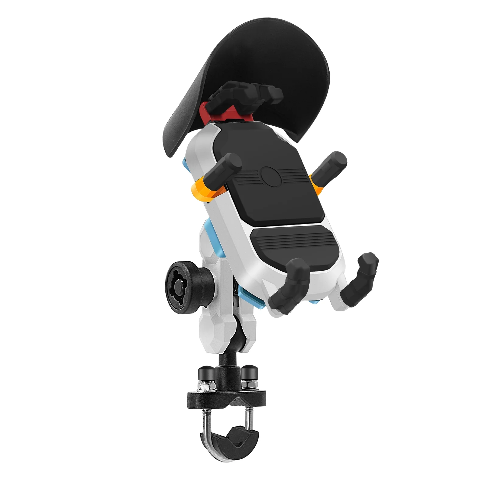 Carevas Motorcycle Phone Mount Holder Waterproof Motorcycle Cell Phone Holder -theft 360° Rotation Motorbike Handlebar Mount for 3.5-6.5inch Phone