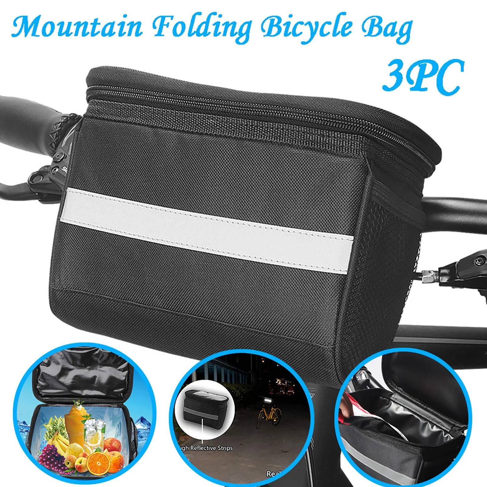 Wepro 3PC Mountain Bike Cycling Heat Preservation And Cold Insulation Car Front Bag