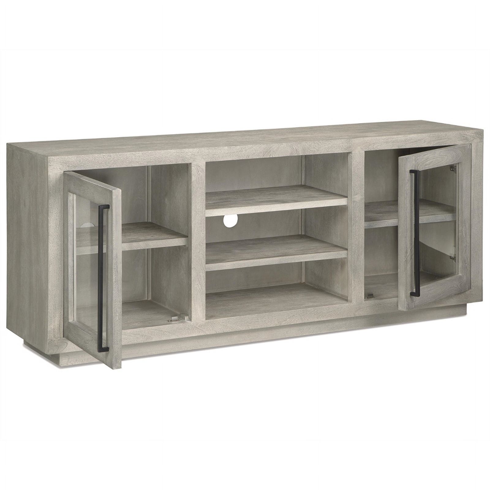 Ashley Furniture Lockthorne Wood Accent Cabinet in Light Gray