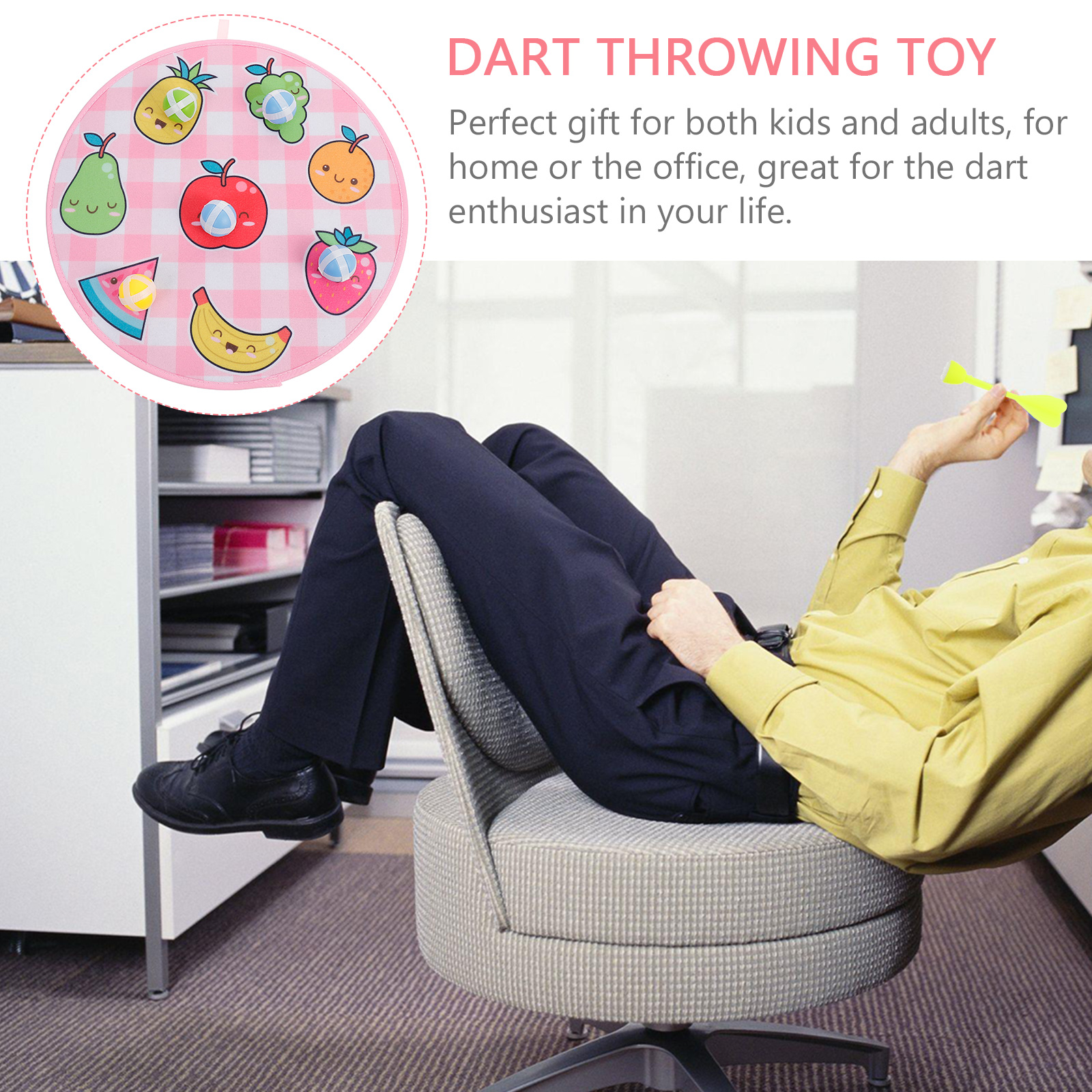 NUOLUX 1 Set Sports Toys Dart Board Set Fruit Pattern Balls Throwing  Game Toy