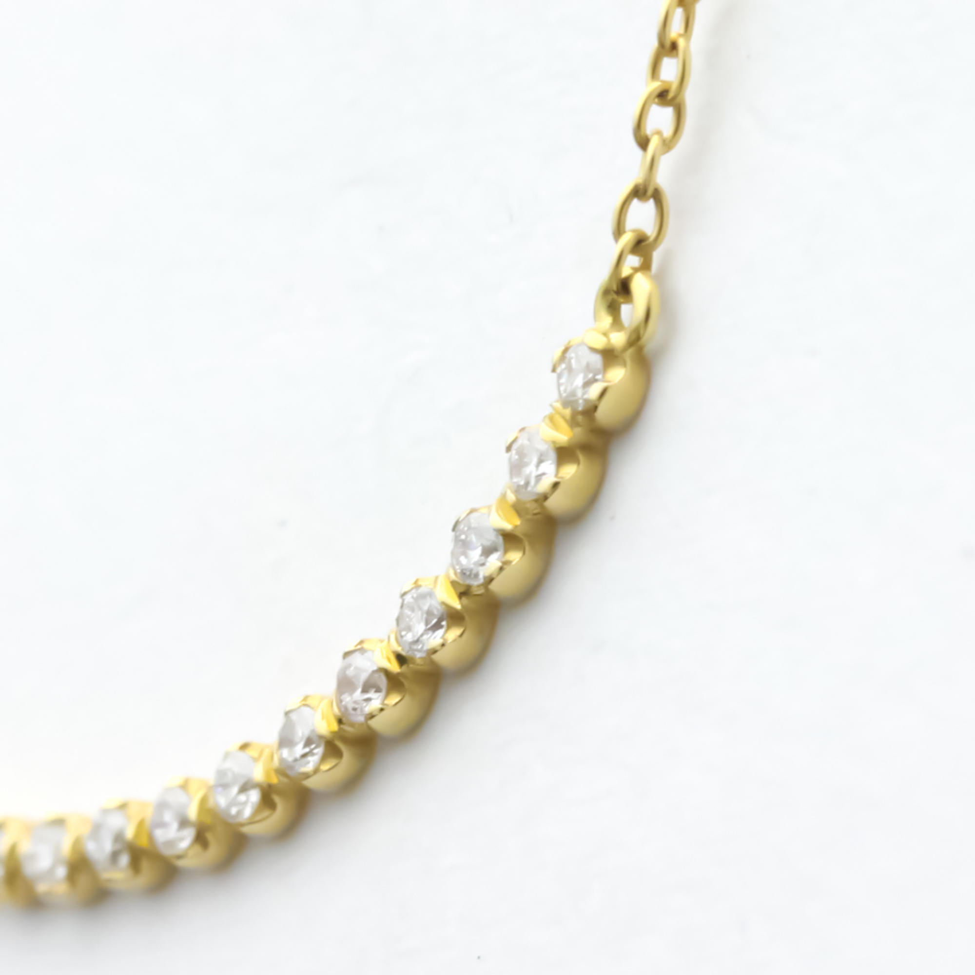 Pre-Owned AHKAH Believe You Yellow Gold (18K) Diamond Men,Women Fashion Pendant Necklace Carat/0.1 (Gold) (Good)