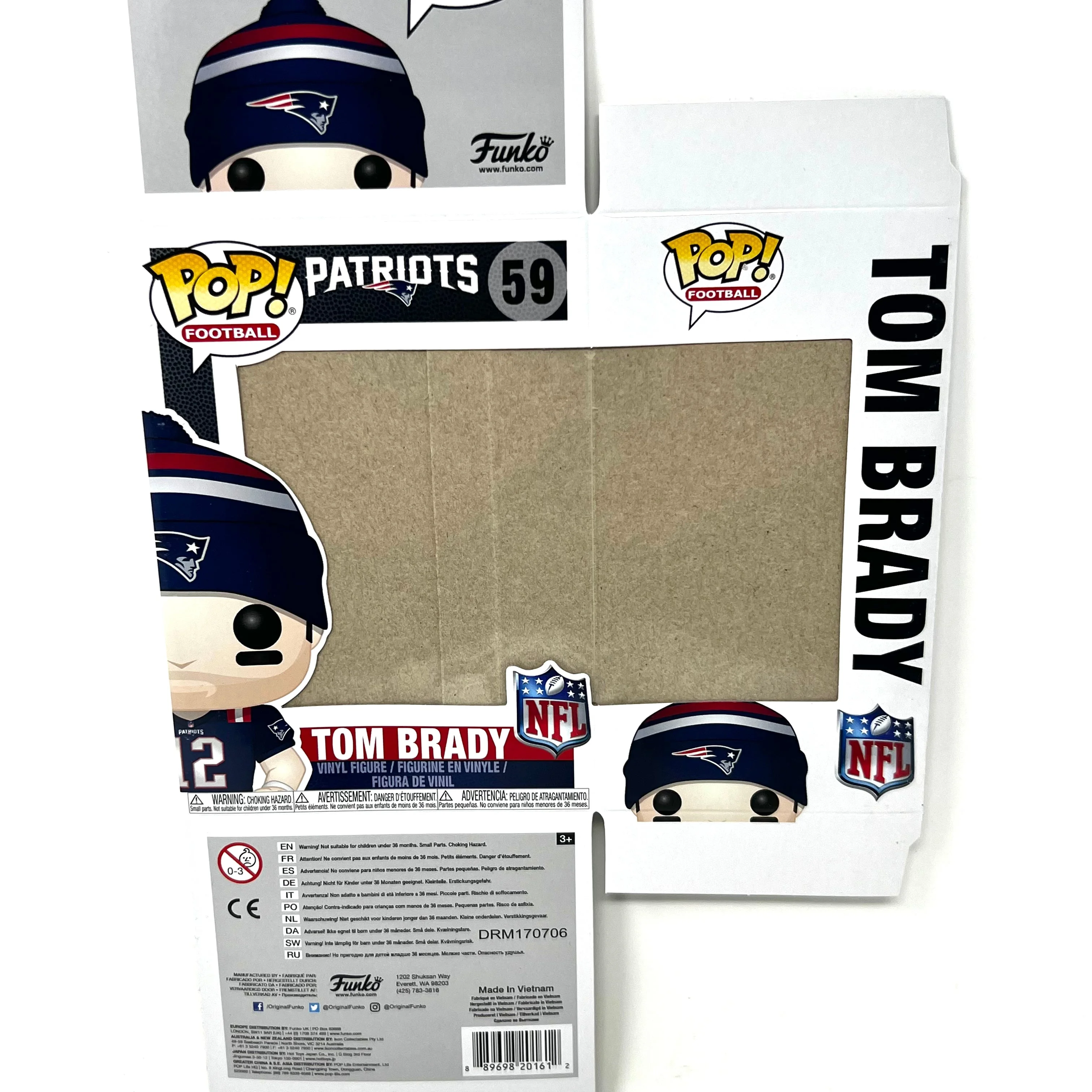 Funko Pop Replacement Empty Box Only - Patriots Tom Brady 59