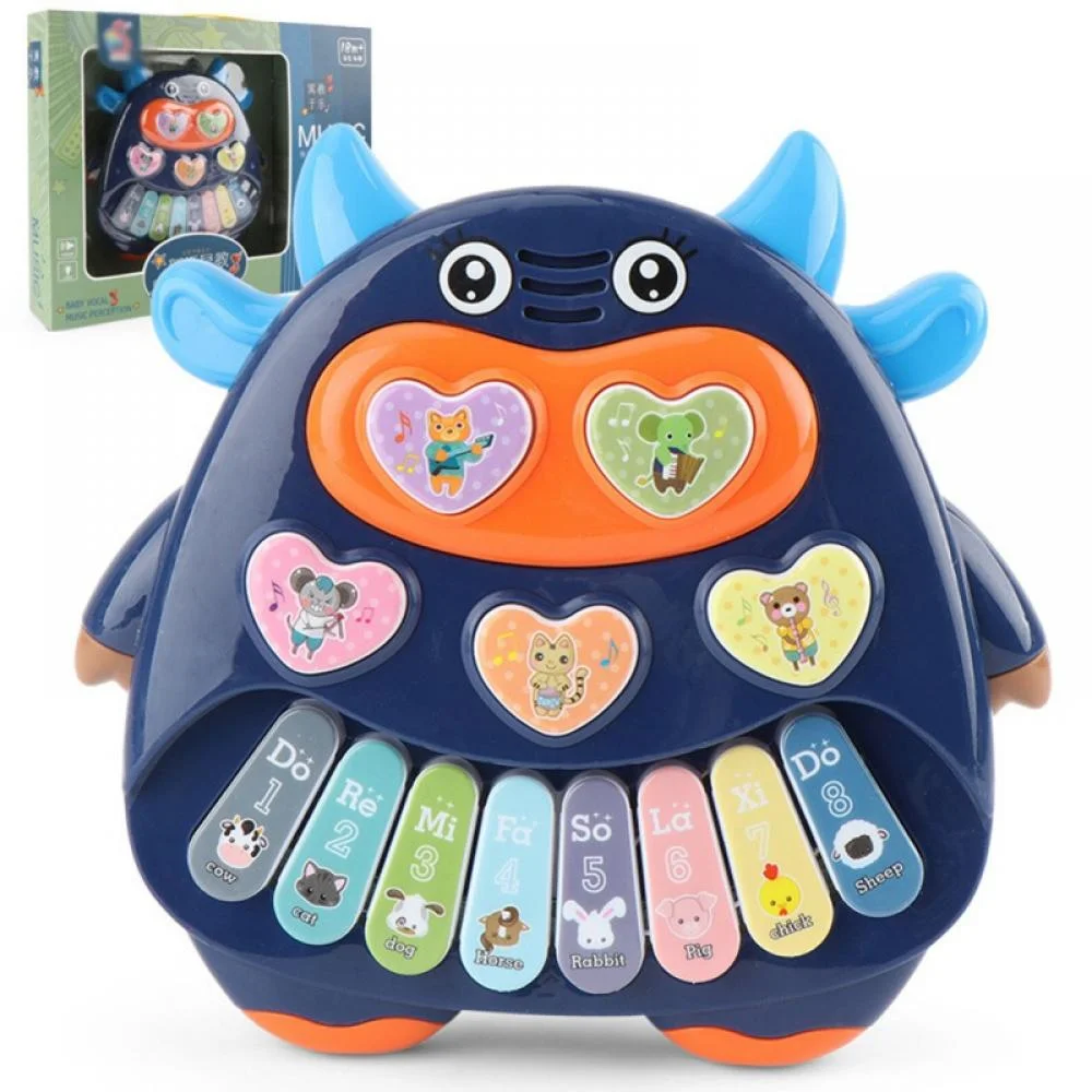 Baby Piano Toys 6 to 12 Months, Elephant Musical Light up Keyboard Toys for Toddlers 1-3, Kids Infant Learning Educational Toys Gifts for 1 Year Old Girls Boys, 6 9 12 18 24 Month Old Baby Toys