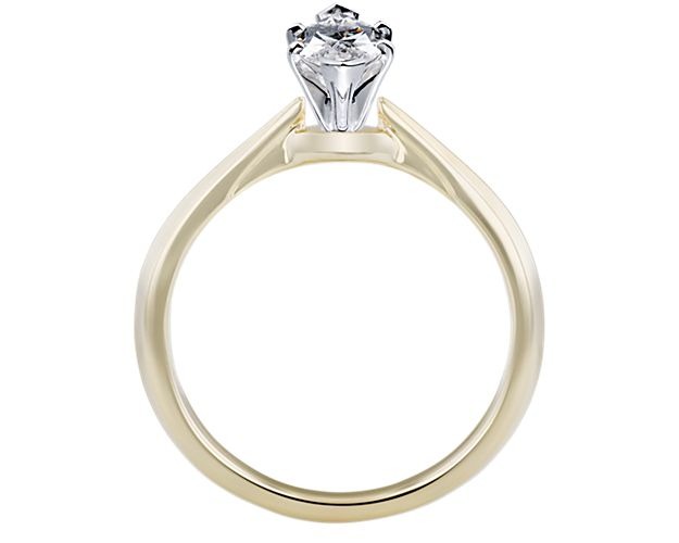1.00 Ct Marquise Cut Genuine Diamond Solitaire Wonderful Ring for Ladies Solid 18K Yellow Gold Size 10.5