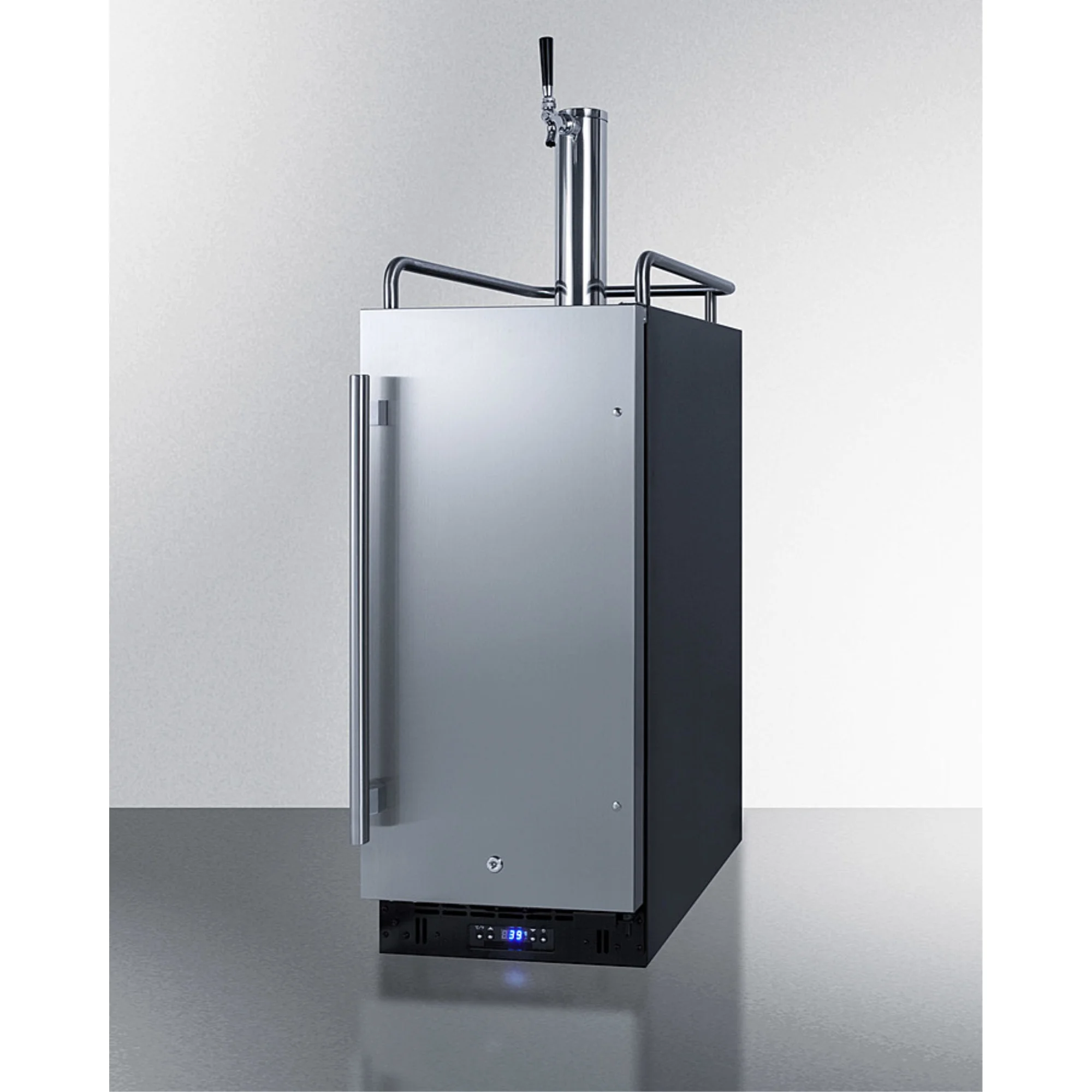 Summit Appliance  34.25 x 15 x 22.5 in. Built-In Undercounter Beer Dispenser, Black Cabinet